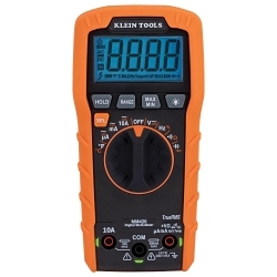 Klein® MM420 Auto-Ranging Multimeter, 600 V AC/DC, 10 A, 50 mOhm, LCD Display