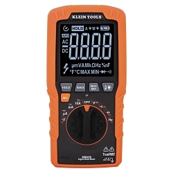 Klein® MM450 Auto-Ranging Multimeter, 600 V AC/DC, 10 A, 50 mOhm, LCD Display