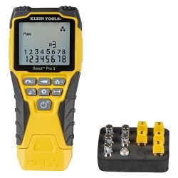 Klein® Scout® Pro 3 VDV501-851 Cable Tester Kit, 2000 ft L Wire, Backlit LCD Display