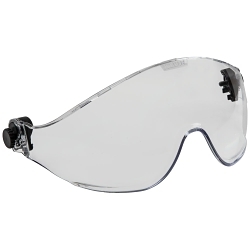 Klein® VISORCLR Half-Face Visor, For Use With Safety Helmet, Clear Visor, Polycarbonate Visor, 4.1 in H x 4.8 in W, ANSI Z87.1 (2020), CSA Z94.3-20, MIL-PRF-32432A