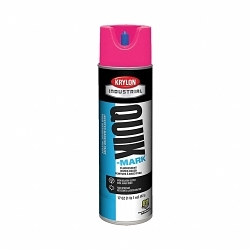 Krylon® A03612004 Industrial Marking Paint, 20 oz Container, Fluorescent Pink, 664 Linear ft Coverage, >10 min Curing