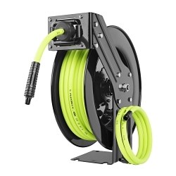Flexzilla®L8611FZ, Retractable Air Hose Reel, Open Face, Single Axle Arm, 3/8" x 50'