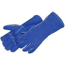 Liberty Safety™ 7354 Welder's Gloves, Leather, Blue, Thermal Foam Lining, 14 in L