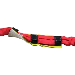 Lift-All® 10FQSDX1 Edge Defender Flex Plus™ Cut Protection Flat Style Quick Sleeve, For Use With Tuflex™ EN600 and KeyFlex™ KEN80K 8 in W Roundsling, Dyneema™/Polyester with Kevlar®, White/Yellow