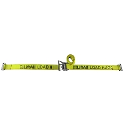 Lift-All® LoadHugger® 60808 Logistic Strap With Ratchet Buckle, 12 ft L x 2 in W, 1000 lb Load, Spring E-Track End Style