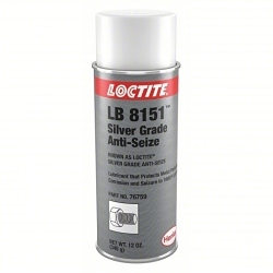 Loctite® 135541 lb 8151 High Pressure High Temperature Anti-Seize Lubricant, 12 oz Aerosol Can, Liquid Form, Silver, 0.77