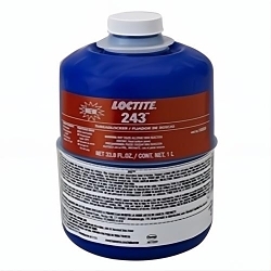 Loctite® 1330333 243™ Medium Strength Oil Tolerant Primerless Threadlocker, 1 L Bottle, Liquid Form, Blue