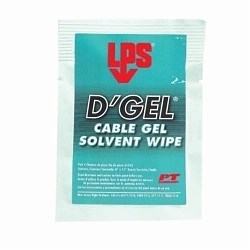 LPS® 61244 D'Gel® Cable Gel Solvent, 1 Wipe, Orange Odor/Scent, Clear Water White, Liquid Form
