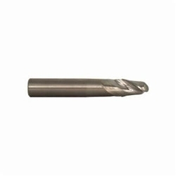 M.A. Ford® TuffCut® AL 135B10000 Center Cutting Ball End End Mill, 1 in Dia Cutter, 1-1/2 in Length of Cut, 2 Flutes, 1 in Dia Shank, 4 in OAL, Uncoated