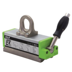 MAG-MATE® FXP0725 Permanent Rare Earth Lift Magnet, 725 lb Load, 10.4 in L x 6.7 in H, Locking On/Off Magnet Activation, 7-1/2 in L Handle