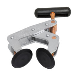 MAG-MATE® Kant-Twist® NO-MAR® K020TPW Cantilever Clamp With Non-Marring Round Flat Pad Copper Plated Jaw, Screw, T-Handle and Weaver Grip™, 1-1/8 in Opened, 1-1/4 in Closed D Throat, 2 in Clamping, 2 in Jaw Opening, Steel Body, 800 lb