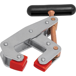 MAG-MATE® Kant-Twist® K030TUW Cantilever Clamp With Polyurethane Jaw, Copper T-Handle and Weaver Grip™, 1-1/4 in Opened, 1-3/4 in Closed D Throat, 3 in Clamping, 3 in Jaw Opening, Steel Body, 1125 lb