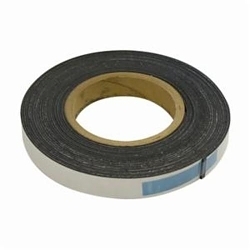 MAG-MATE® MRA060X0100X100 Flexible Magnetic Strip With Adhesive Back, 1 in W x 100 ft L, 6 ft-lb, 1/16 in THK, Ferromagnetic Powder/Polymer