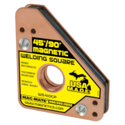 MAG-MATE® WS410CP Covered Mid-Size Magnetic Welding Square, 3-3/4 in L x 4-3/8 in H, 3/4 in THK, Steel
