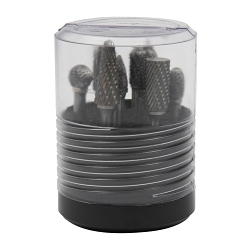 DRILLCO 70S005DC Burr Set, Double Cut, 10 Pieces