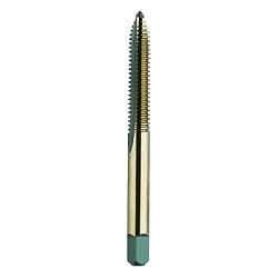 MARXBORE™ 86897 115 General Purpose Straight Flute Spiral Point Tap, Plug Chamfer, 2 Flutes, Black/Gold, HSS