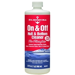 MaryKate® MK2032 Non-Flammable ON/OFF Water Based Hull/Bottom Cleaner, 1 qt Bottle, Strong Acid Odor/Scent, White, Emulsion Form