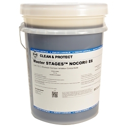 Master STAGES™ NOCORE6-5G NOCOR® E6 Concentrated Low VOC Emulsion Corrosion Inhibitor, 5 gal Pail, Liquid, Brown, 0.91800000000000004