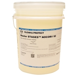 Master STAGES™ NOCORS2-5G NOCOR® S2 Water Soluble Corrosion Inhibitor, 5 gal Pail, Liquid Form, Clear/Yellow (Concentrate)/Light Yellow (Working Solution)
