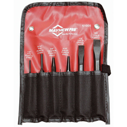 Mayhewâ„¢ 61005 Proâ„¢ Punch and Chisel Kit, 1/8 to 3/8 in Punch, 4 Punches, 2 Chisels, 6 Pieces