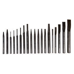 Mayhewâ„¢ 61019 Imperial Punch and Chisel Set, 1/8 to 3/8 in Chisel, 1/8 to 3/8 in Punch, 14 Punches, 5 Chisels, 19 Pieces