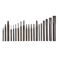 Mayhewâ„¢ 61020 Imperial Punch and Chisel Set, 1/4 to 3/4 in Chisel, 1/8 to 3/8 in Punch, 14 Punches, 6 Chisels, 20 Pieces