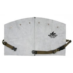 MCR Safety 38114MW Bib With Snap, Gray, Split Cow Leather with Kevlar? Stitch