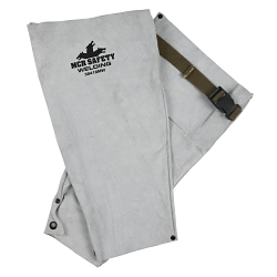 MCR Safety 38418MW Sleeve With Snap, Gray, Split Cow Leather with Kevlar? Stitch