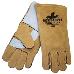 MCR Safety 4622 Insulating MIG/TIG Welding Gloves, XL, Cow Skin Leather, Gold, Foam Lining, Gauntlet Cuff, 14 in L, 0.9 to 1.5 mm THK Glove Material