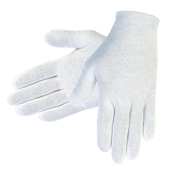 MCR Safety 8600C Lightweight Inspectors Gloves, L, 7 ga Cotton, White, Straight Thumb Style, Paired Hand, 8-1/2 in L