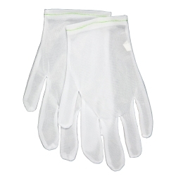 MCR Safety 8710M Lightweight Inspectors Gloves, M, Nylon, White, Straight Thumb Style, Paired Hand