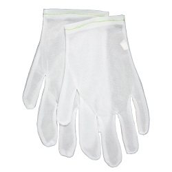 MCR Safety 8710L Lightweight Inspectors Gloves, L, Nylon, White, Straight Thumb Style, Paired Hand, 9-1/2 in L
