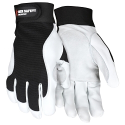 MCR Safety 906DPL Arm Protection Gloves, L, ANSI Heat Level: 3, White, Adjustable Cuff