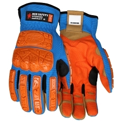 MCR Safety FF2930M ForceFlex® Multi-Task Premium Grade Impact-Resistant Gloves, M, Suede Synthetic Leather/Spandex®/TPR, Slip-On Cuff, ANSI Cut-Resistance Level: A2