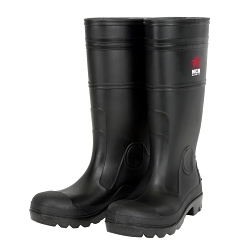 MCR Safety PBP12010 Knee Boots, Men's, SZ 10, 16 in H, Plain Toe, PVC Upper, PVC Outsole, Resists: Abrasion, Slip and Water, ASTM F2413-05