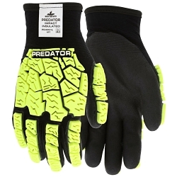 MCR Safety PD3951M Predator® Insulating Mechanics Work Gloves, M, Nylon, Knit Wrist Cuff, ANSI Cut-Resistance Level: A3