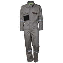 MCR Safety SBC201154 Summit Breeze® 1-Piece Long Sleeve Regular Coverall, Gray, 100% Cotton, 54 in Chest
