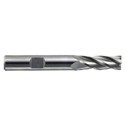Melin Tool Company 11466 CC Series Center Cut Imperial Single End Stud Length Square End Mill, 3/8 in Dia Cutter, 3/8 in Length of Cut, 4 Flutes, 3/8 in Dia Shank, 2-1/8 in OAL, Bright