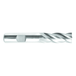 Melin Tool Company 11474 CC Series Center Cut Imperial Single End Standard Length Square End Mill, 9/16 in Dia Cutter, 1-3/8 in Length of Cut, 4 Flutes, 1/2 in Dia Shank, 3-3/8 in OAL, Bright