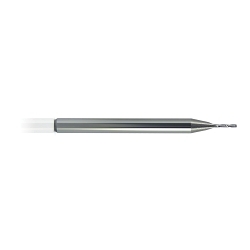 Melin Tool Company 13385 AMG Imperial Single End Standard Length Square End Mill, 1/64 in Dia Cutter, 3/64 in Length of Cut, 2 Flutes, 1/8 in Dia Shank, 1-1/2 in OAL, Bright