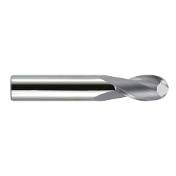 Melin Tool Company 14062 AMG Ball Nose Imperial Single End End Mill, 1/4 in Dia Cutter, 3/4 in Length of Cut, 2 Flutes, 1/4 in Dia Shank, 2-1/2 in OAL, Bright