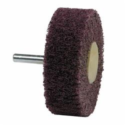 Norton® Bear-Tex® 66261051716 Non-Woven Flap Wheel With Straight Shank, 2 in Dia Wheel, 1 in W Face, 1/4 in Dia Shank, 120 Grit, Medium Grade, Aluminum Oxide Abrasive