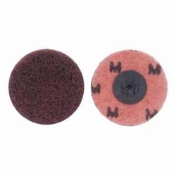 Merit® Buffing 08834166292 Quick-Change Non-Woven Abrasive Disc, 1-1/2 in Dia, Type TP (Type I) Attachment, Aluminum Oxide, Medium Grade
