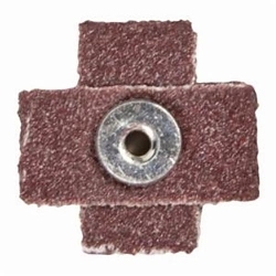 Merit® 08834182184 Coated Cross Pad, 3 in L x 3 in W x 1-1/2 in THK, 1/4-20 Eyelet Thread, 80 Grit