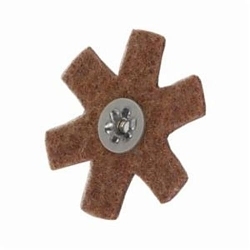 Merit® 08834185929 Surface Preparation Star, 3 in Dia, 1/4-20 Eyelet, Coarse Grade, Aluminum Oxide Abrasive