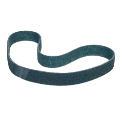 Merit® Surface Prep™ 08834194020 Benchstand Narrow Non-Woven Abrasive Belt, 2 in W x 60 in L, Very Fine Grade, Aluminum Oxide Abrasive, Blue