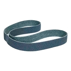 Merit® Surface Prep™ 08834194023 Backstand Narrow Non-Woven Abrasive Belt, 2 in W x 72 in L, Very Fine Grade, Aluminum Oxide Abrasive, Blue