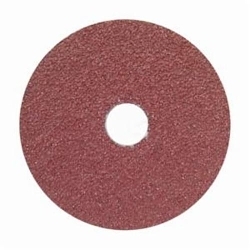 Merit® 66623355597 FX965 Coated Abrasive Disc, 5 in Dia, 7/8 in Center Hole, 24 Grit, Extra Coarse Grade, Ceramic Alumina Abrasive, Center Mount Attachment