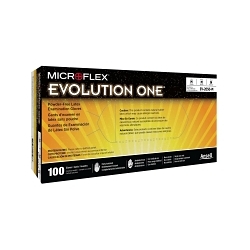 Microflex® EV-2050-L Evolution One® EV-2050 Non-Sterile Single Use Disposable Gloves, L, Natural Rubber Latex, Natural, 9.6 in L, Non-Powdered, Fully Textured, 6.5 mil THK, Application Type: Exam/Medical Grade, Ambidextrous Hand