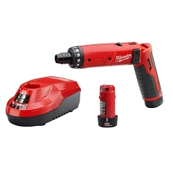 Milwaukee® M4™ 2101-22 Cordless Screwdriver Kit, 1/4 in Chuck, 4 V DC, 44 in-lb Torque, Li-Ion Battery